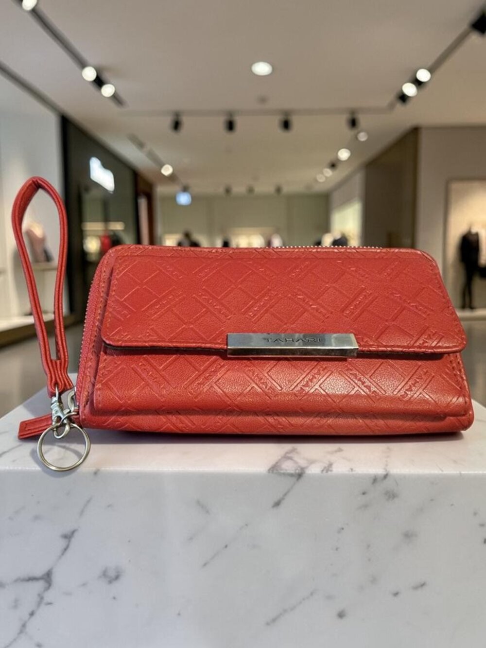 Tahari Red Wristlet Wallet – Good Condition